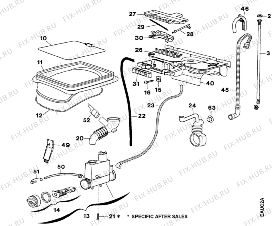 Взрыв-схема стиральной машины Zanussi TL862C - Схема узла Water equipment